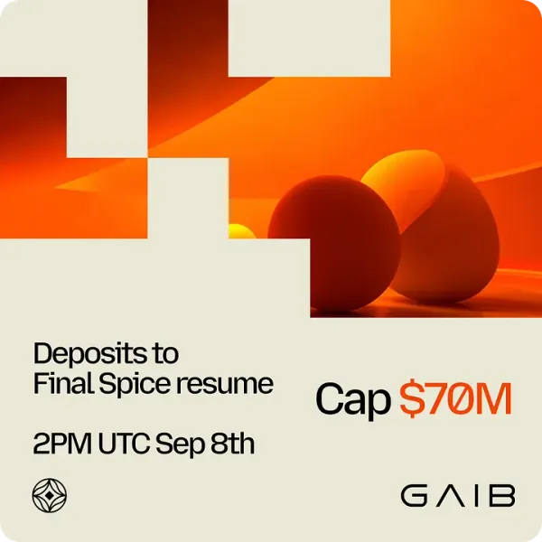 Deposit into GAIB AID Alpha Final Spice Reopens Now!