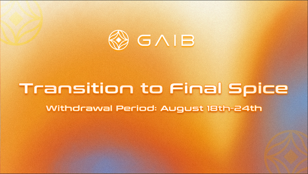 Transition to Final Spice — Withdrawal Period: August 18–24