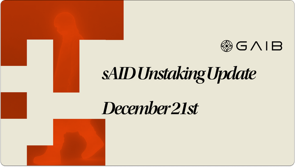 sAID Unstaking Update
